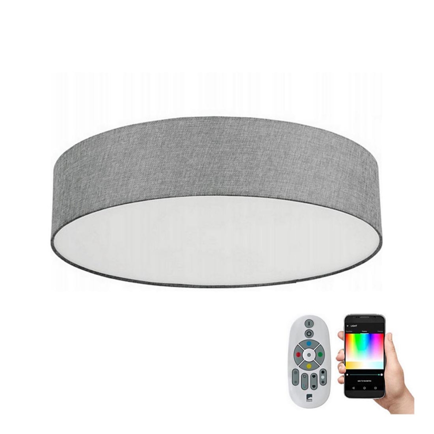 Eglo 33772 - Iluminação de teto LED RGBW com regulação ROMAO-C LED/33W/230V cinzento + comando
