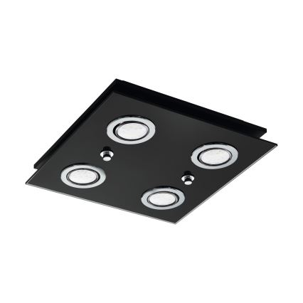 Eglo - Iluminação de teto LED 4xGU10/2,8W/230V 3000K preto