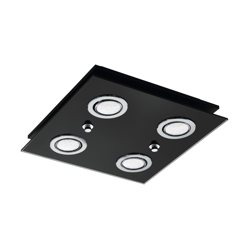 Eglo - Iluminação de teto LED 4xGU10/2,8W/230V 3000K preto