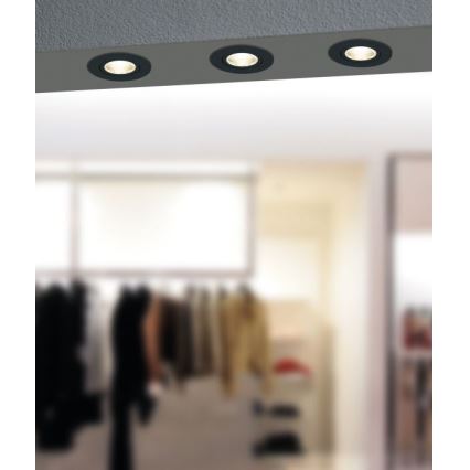 Eglo - Foco de encastrar LED com regulação/6W/230V preto