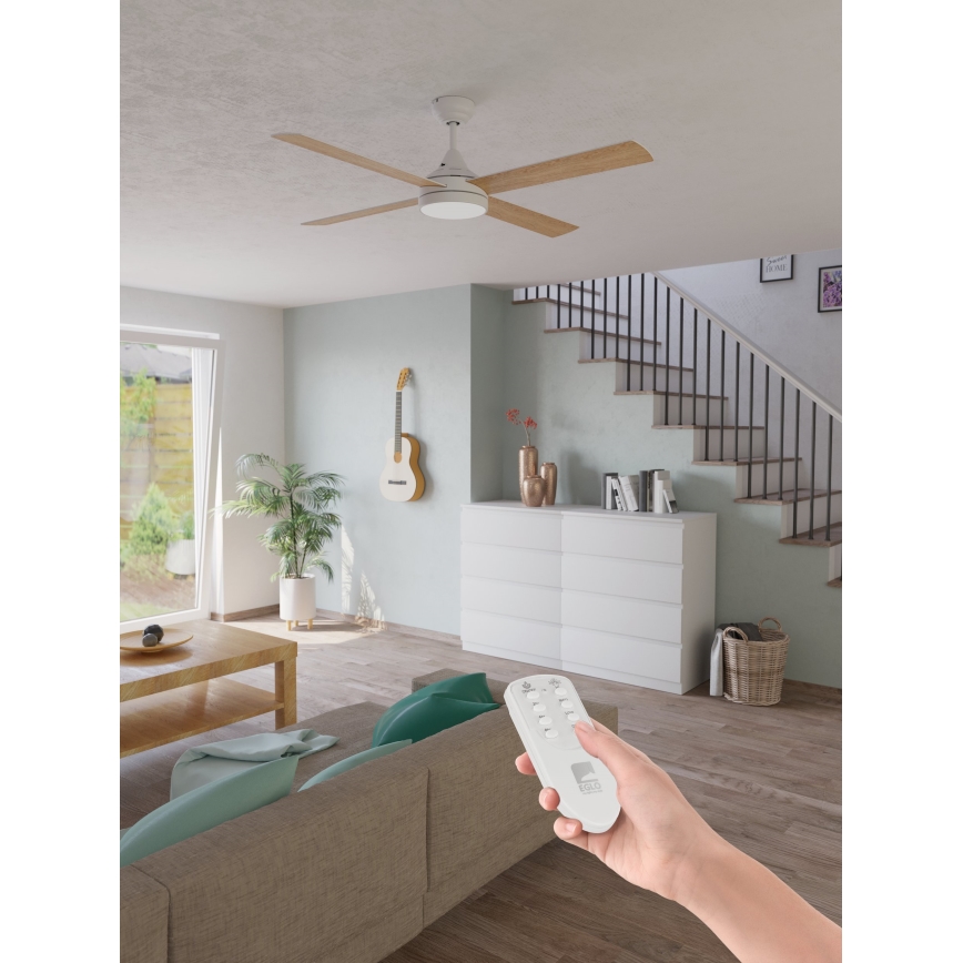 Eglo - Ventoinha de teto LED LED/20W/230V 3000/4000/5000K + comando branco