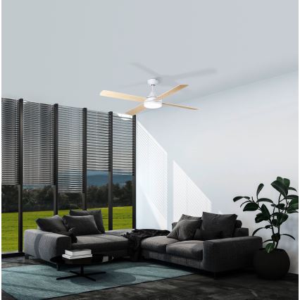 Eglo - Ventoinha de teto LED LED/20W/230V 3000/4000/5000K + comando branco