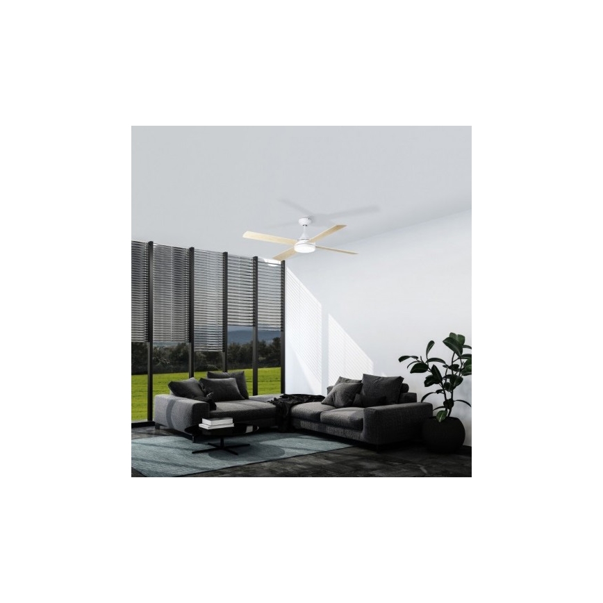 Eglo - Ventoinha de teto LED LED/20W/230V 3000/4000/5000K + comando branco