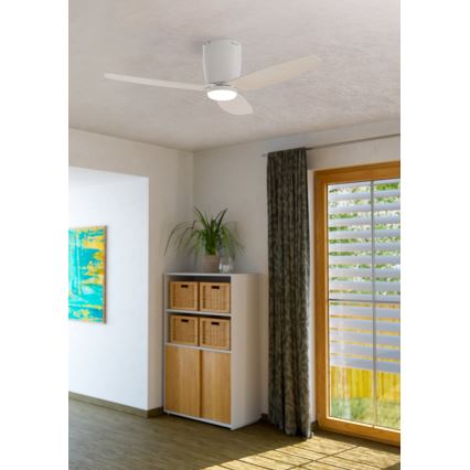 Eglo  - Ventoinha de teto LED/15W/230V + controlo remoto