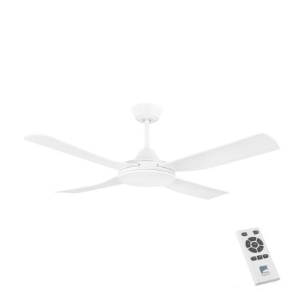 Eglo - Ventilador de teto 52W/230V com controlo remoto branco