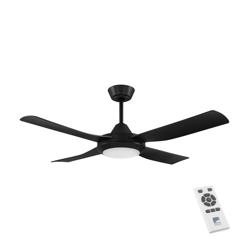 Eglo - Ventoinha de teto LED LED/20W/230V preto + controlo remoto