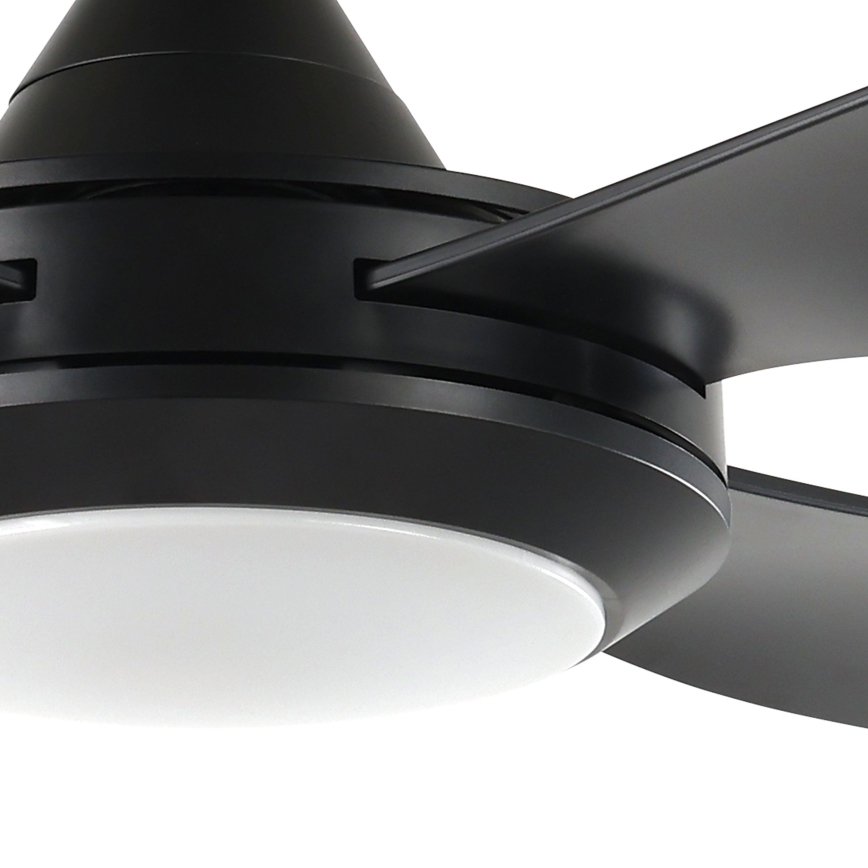 Eglo - Ventoinha de teto LED LED/20W/230V preto + controlo remoto