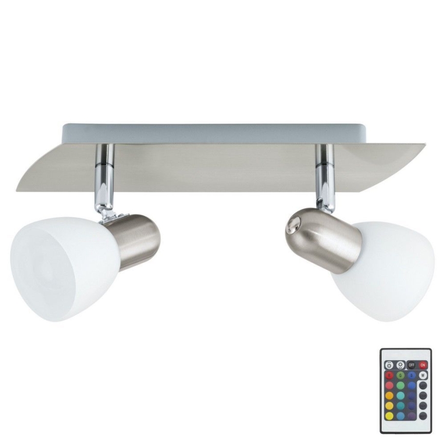 Eglo 35374 - Foco LED RGB com regulação ENEA-C 2xE14/4W/230V + controlo remoto