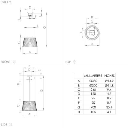 Eglo - Candeeiro suspenso 1xE27/40W/230V preto