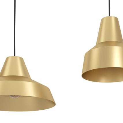 Eglo - Candeeiro suspenso 3xE27/40W/230V dourado
