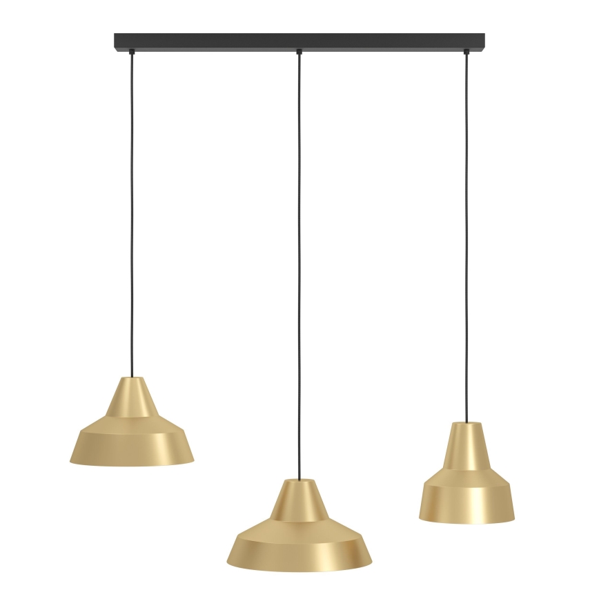 Eglo - Candeeiro suspenso 3xE27/40W/230V dourado