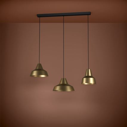 Eglo - Candeeiro suspenso 3xE27/40W/230V dourado