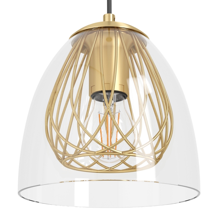 Eglo - Candeeiro suspenso 1xE27/40W/230V dourado