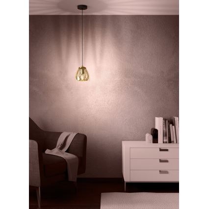 Eglo - Candeeiro suspenso 1xE27/40W/230V dourado