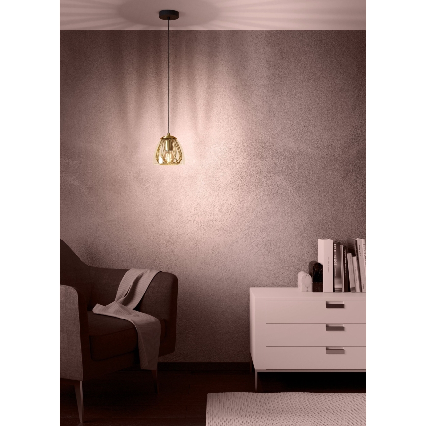 Eglo - Candeeiro suspenso 1xE27/40W/230V dourado