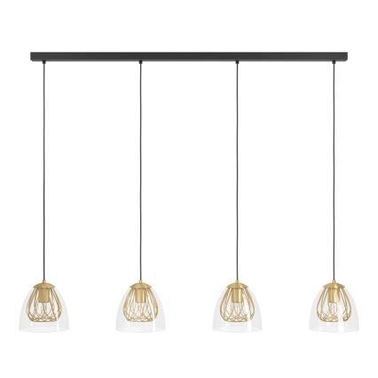 Eglo - Candeeiro suspenso 4xE27/40W/230V dourado