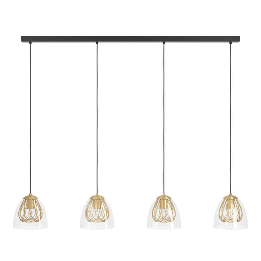 Eglo - Candeeiro suspenso 4xE27/40W/230V dourado