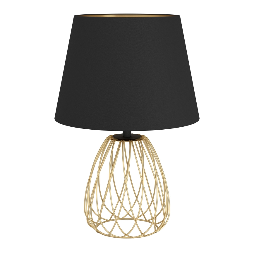 Eglo - Candeeiro de mesa 1xE27/40W/230V preto/dourado