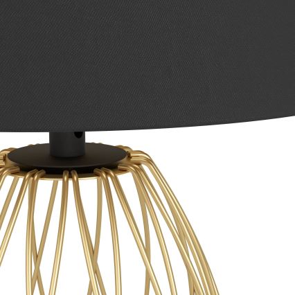 Eglo - Candeeiro de mesa 1xE27/40W/230V preto/dourado
