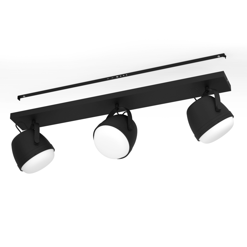 Eglo - Foco 3xE27/28W/230V preto