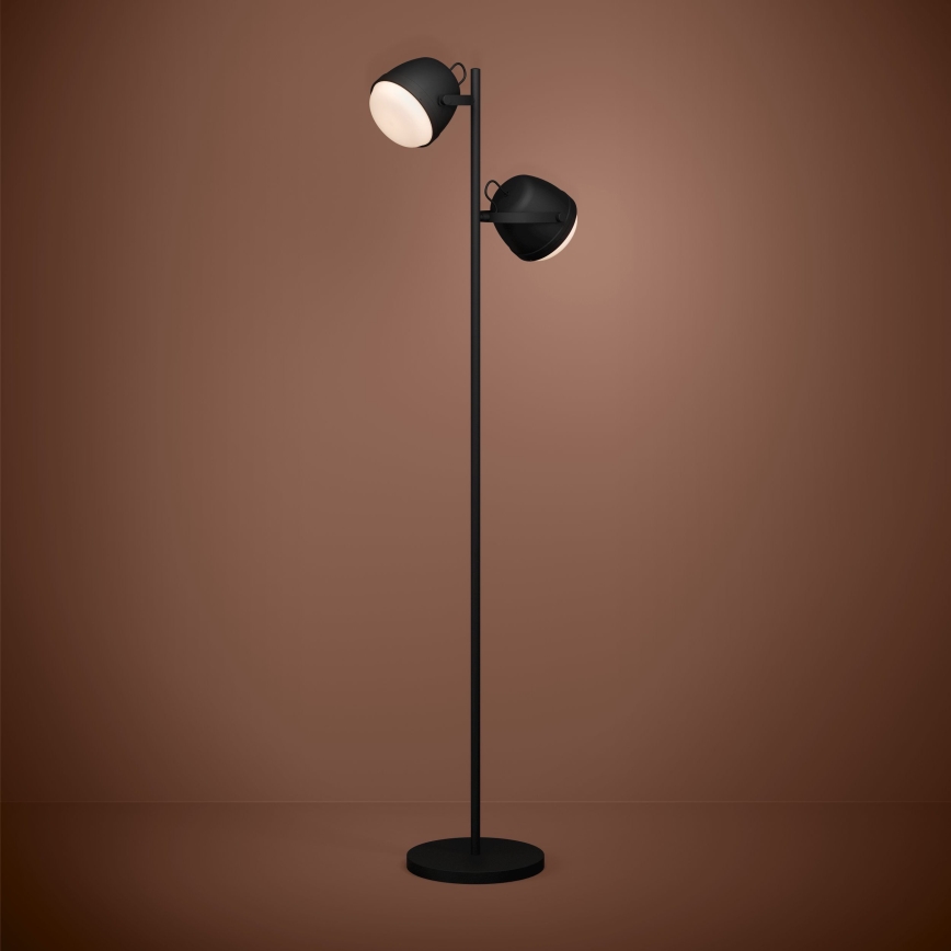 Eglo - Candeeiro de chão 2xE27/28W/230V preto