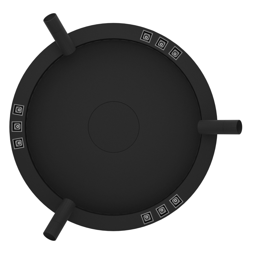 Eglo - Iluminação de teto LED com regulação 3xLED/8W/230V + 3xLED/8,5W 3000K preto + comando
