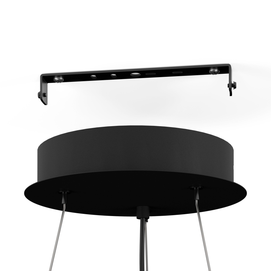 Eglo - Candeeiro suspenso LED com regulação 3xLED/8W/230V + 3xLED/8,5W 3000K preto + comando