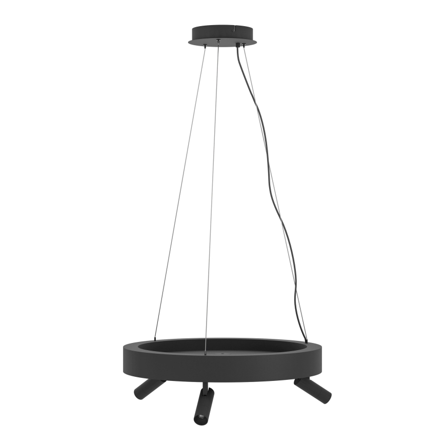 Eglo - Candeeiro suspenso LED com regulação 3xLED/8W/230V + 3xLED/8,5W 3000K preto + comando