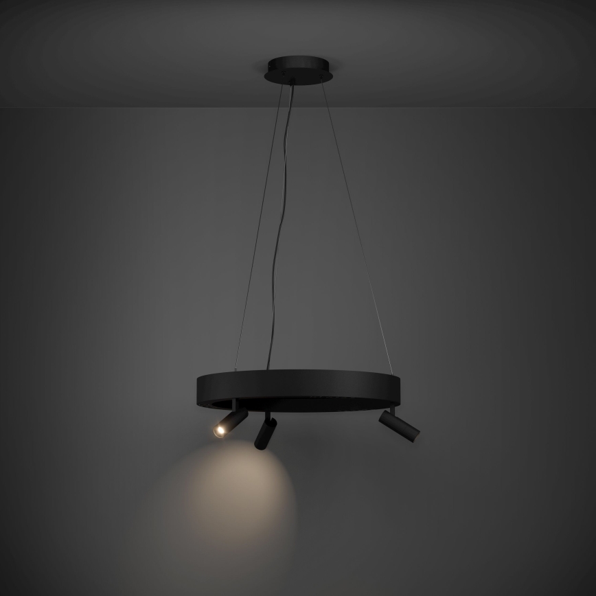 Eglo - Candeeiro suspenso LED com regulação 3xLED/8W/230V + 3xLED/8,5W 3000K preto + comando