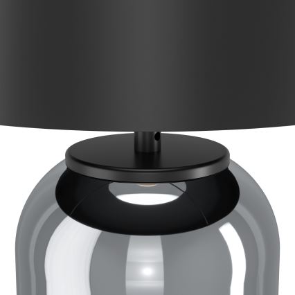 Eglo - Candeeiro de mesa 1xE27/40W/230V preto/fumado