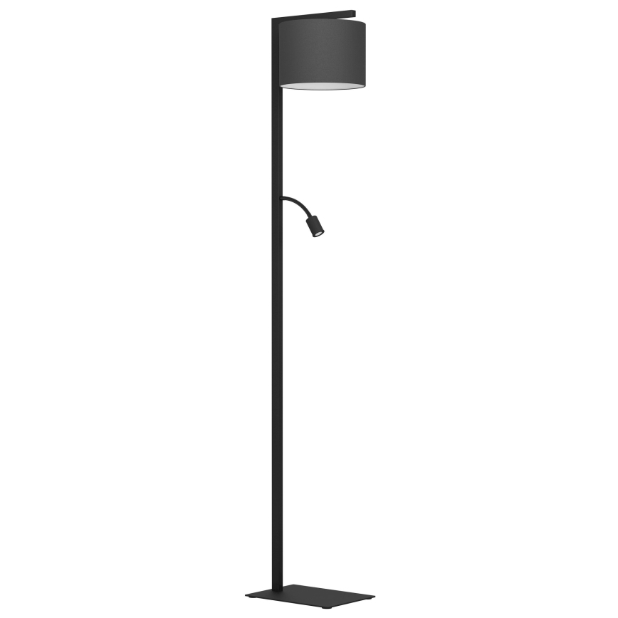 Eglo - Candeeiro de chão LED 1xE27/40W/230V + LED/3,8W 3000K preto
