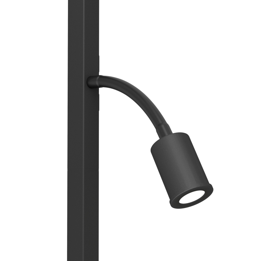 Eglo - Candeeiro de chão LED 1xE27/40W/230V + LED/3,8W 3000K preto