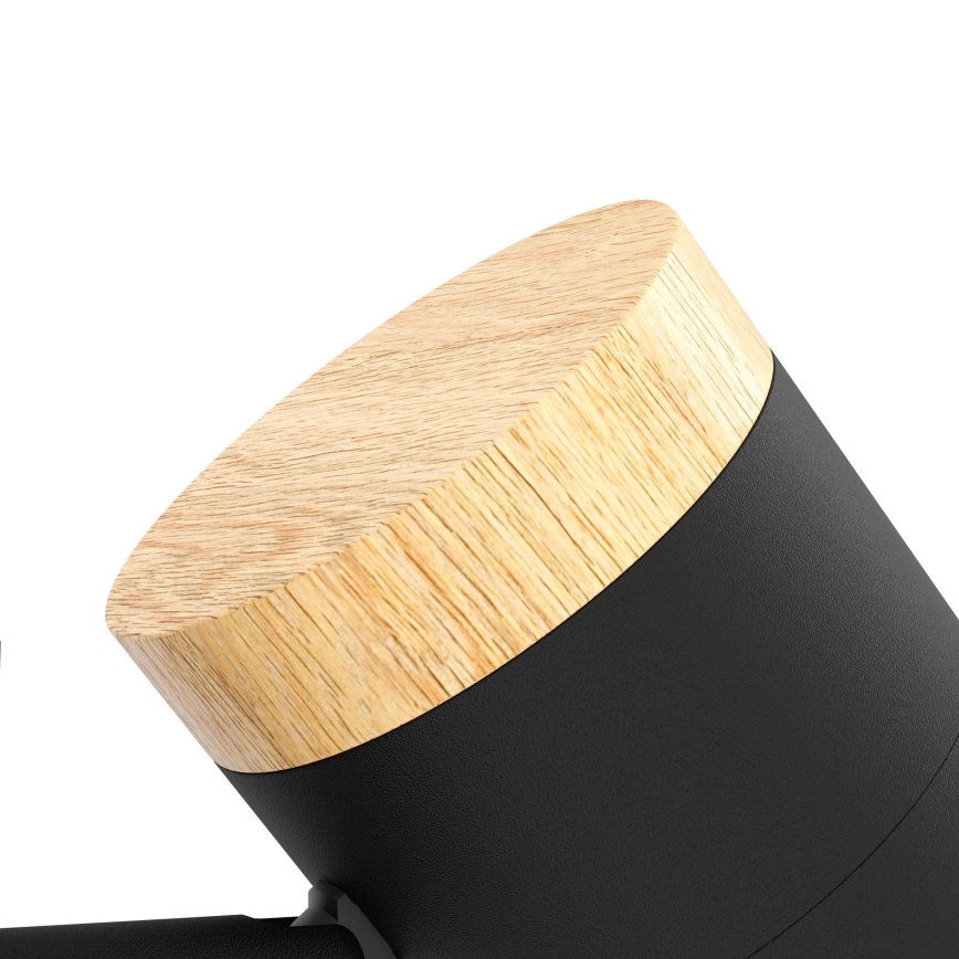 Eglo - Candeeiro de mesa LED 2xGU10/4,5W/230V 3000K preto/castanho