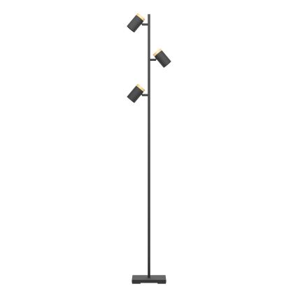 Eglo - Candeeiro de chão LED 3xGU10/4,5W/230V 3000K preto/castanho