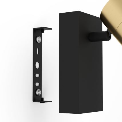 Eglo - Foco de parede LED 1xGU10/4,5W/230V 3000K preto/dourado