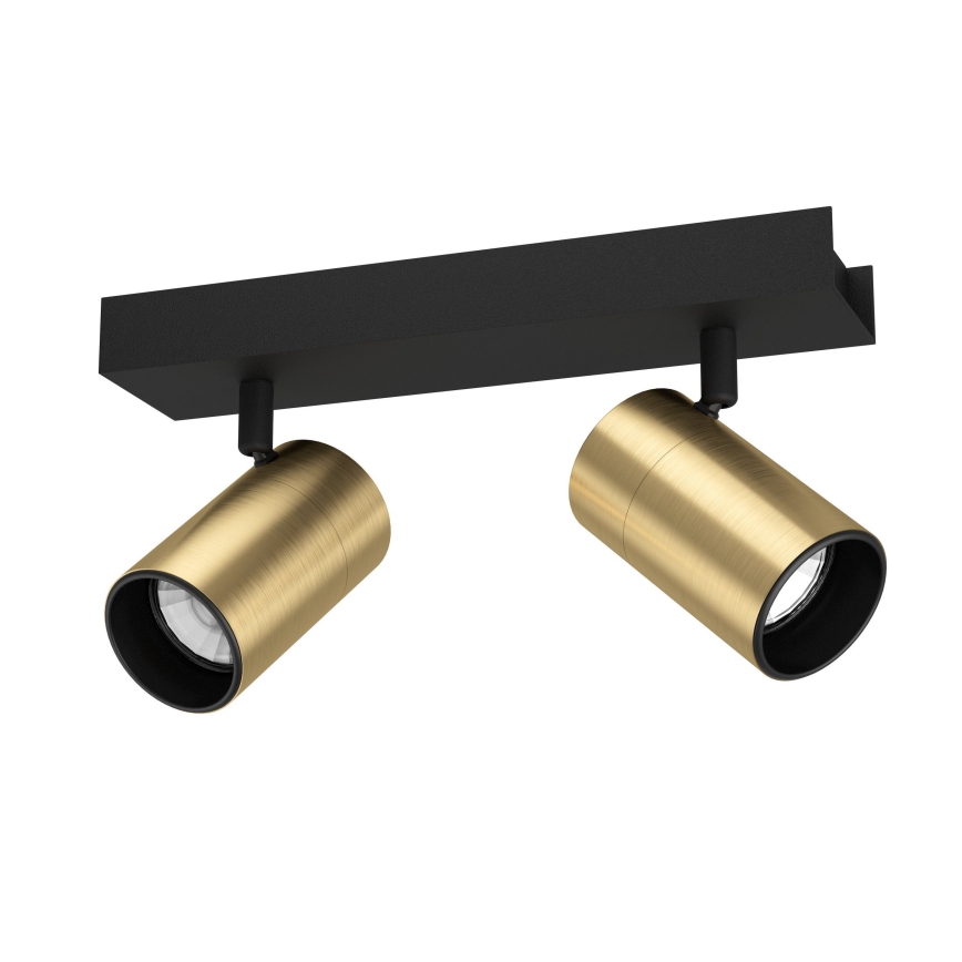 Eglo - Foco LED 2xGU10/4,5W/230V 3000K preto/dourado