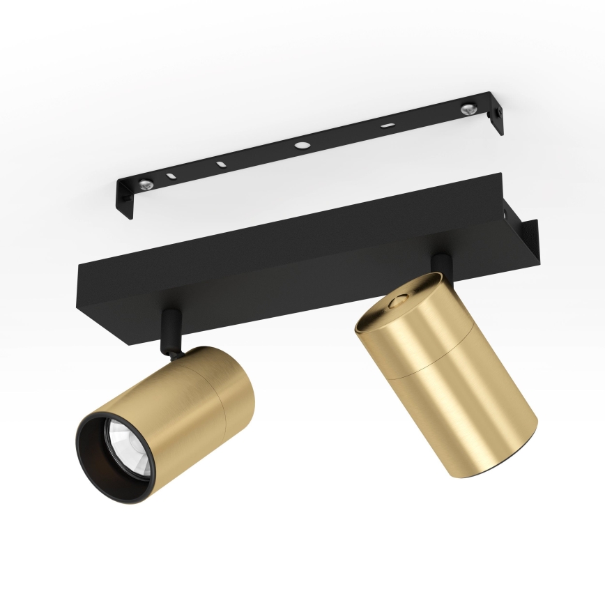 Eglo - Foco LED 2xGU10/4,5W/230V 3000K preto/dourado