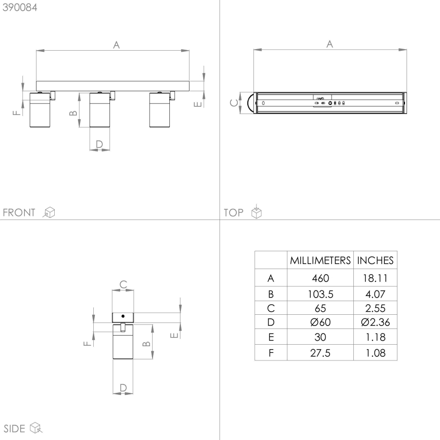 Eglo - Foco LED 3xGU10/4,5W/230V 3000K preto/dourado