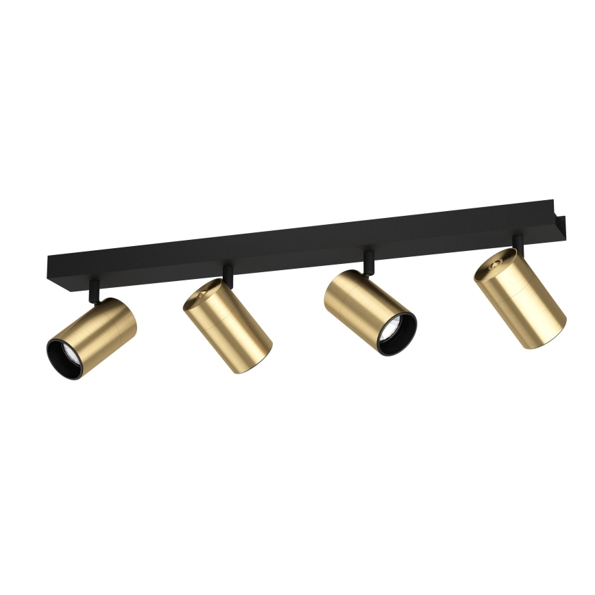Eglo - Foco LED 4xGU10/4,5W/230V 3000K preto/dourado