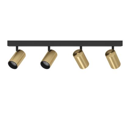 Eglo - Foco LED 4xGU10/4,5W/230V 3000K preto/dourado