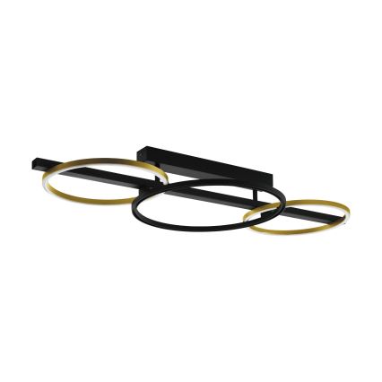 Eglo - Candeeiro integrado LED com regulação 2xLED/12,5W/230V + LED/15,5W 3000K preto