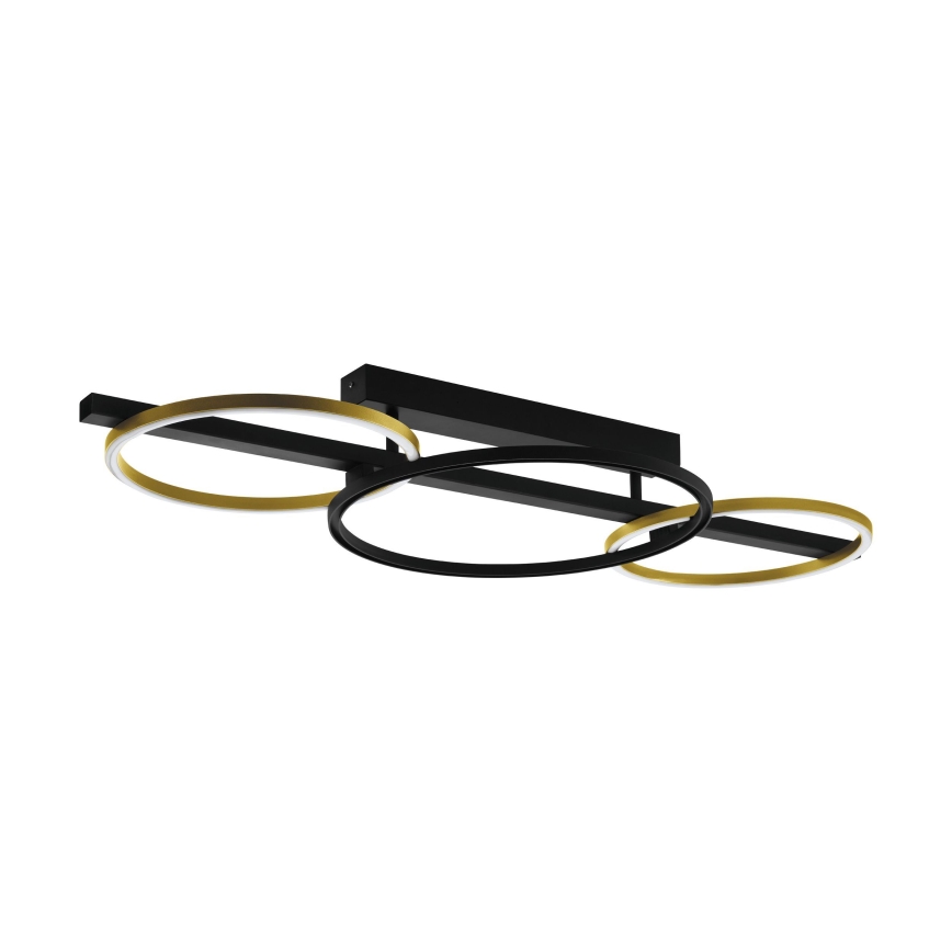 Eglo - Candeeiro integrado LED com regulação 2xLED/12,5W/230V + LED/15,5W 3000K preto