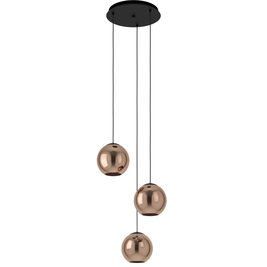 Eglo - Candeeiro suspenso 3xE27/40W/230V cobre