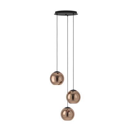 Eglo - Candeeiro suspenso 3xE27/40W/230V cobre