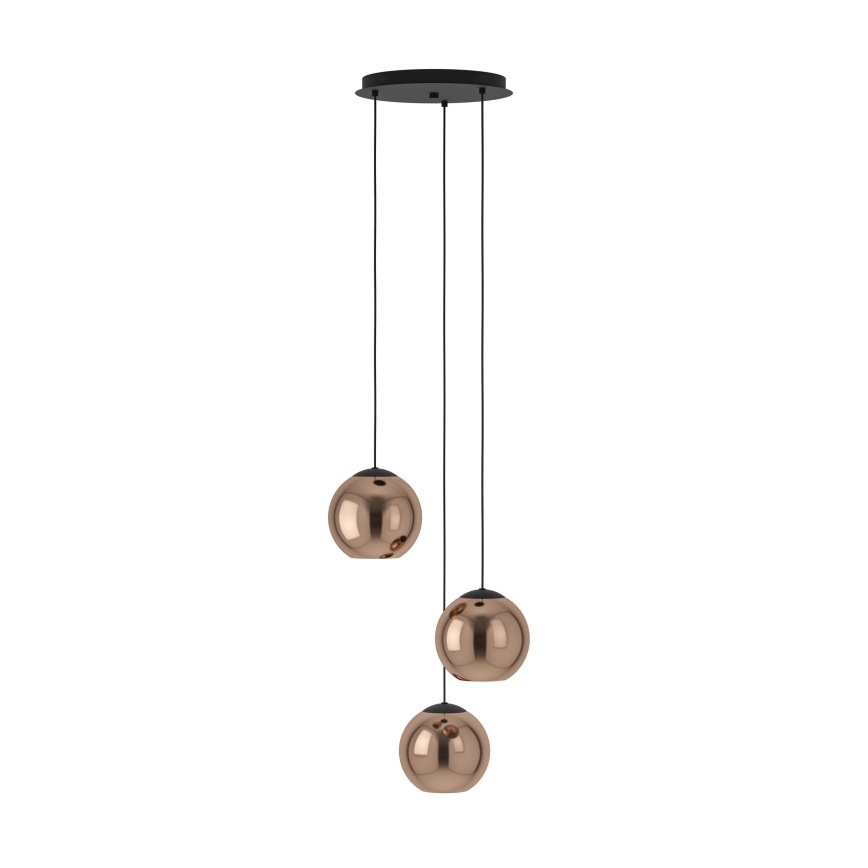 Eglo - Candeeiro suspenso 3xE27/40W/230V cobre