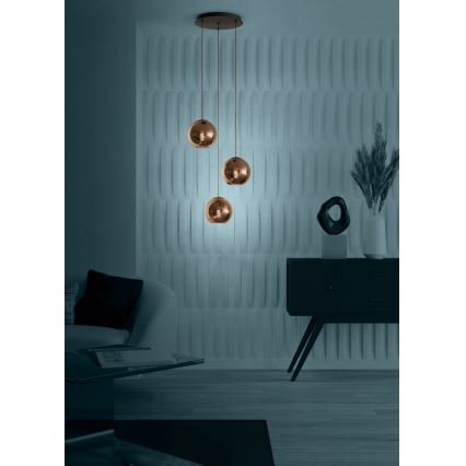 Eglo - Candeeiro suspenso 3xE27/40W/230V cobre