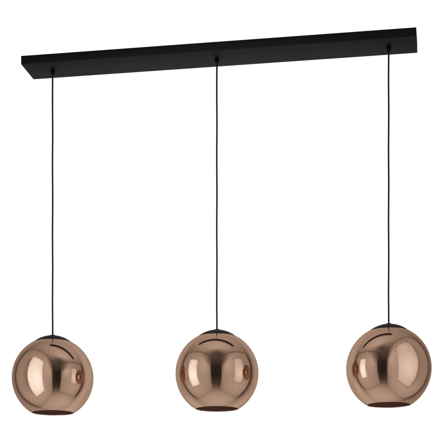 Eglo - Candeeiro suspenso 3xE27/40W/230V cobre