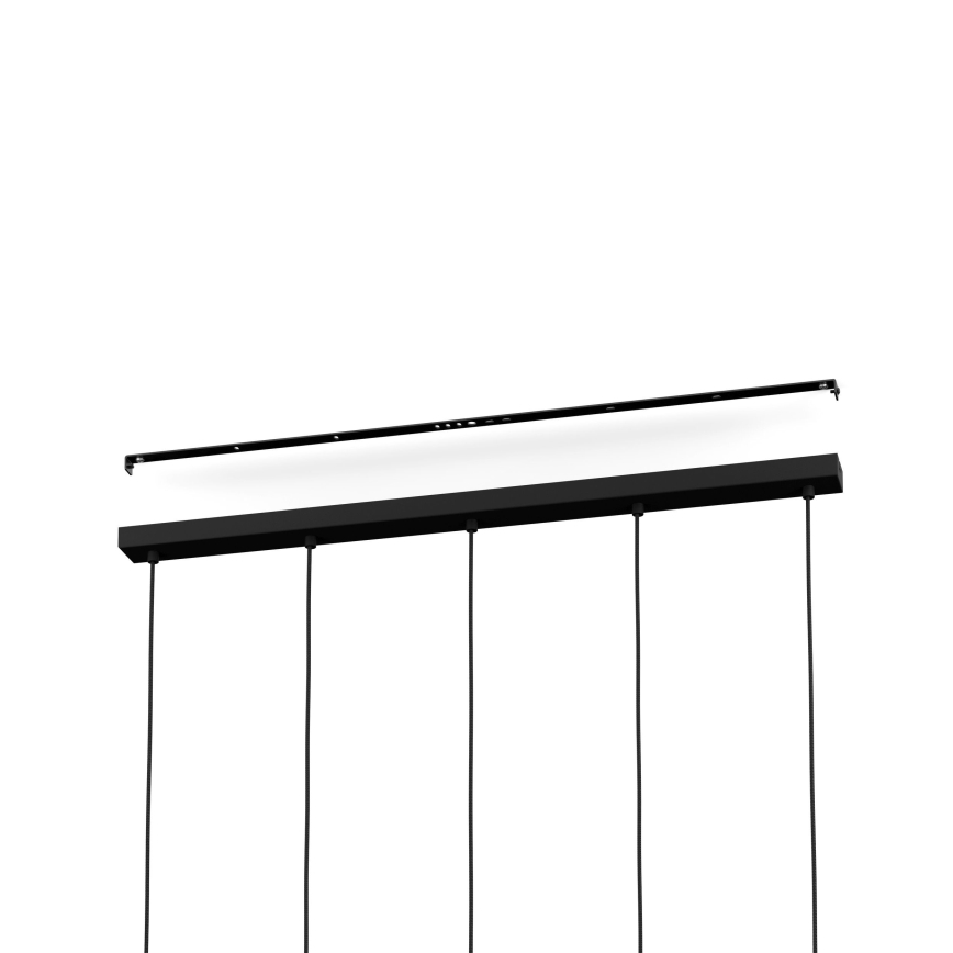 Eglo - Candeeiro suspenso 5xE27/40W/230V preto/dourado
