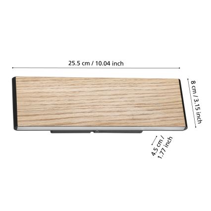 Eglo - Iluminação de parede LED 2xLED/4,2W/230V 3000K carvalho