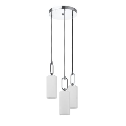 Eglo - Candeeiro suspenso 3xE27/40W/230V cromado brilhante